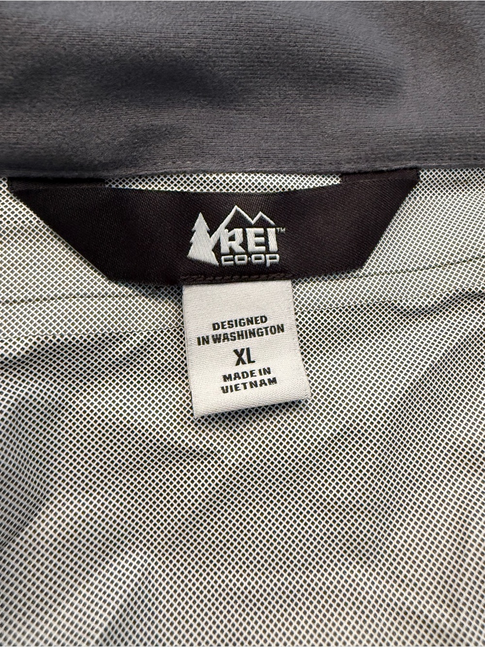 REI Men's Hooded Rain Jacket - Gray - Picture 3 of 7